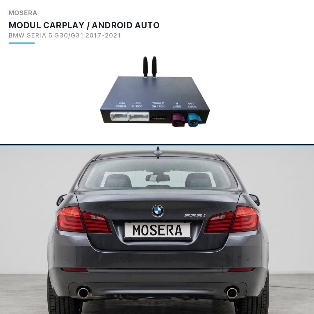 Modul CarPlay wireless Android Auto BMW Seria 5 G30 G31 2017-2021 EVO MOSERA