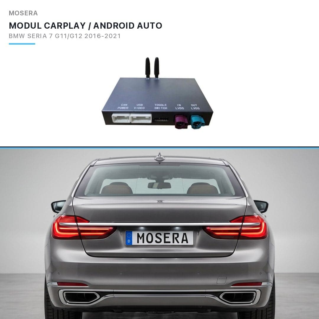Modul CarPlay wireless Android Auto BMW Seria 7 G11 G12 2016-2021 EVO MOSERA