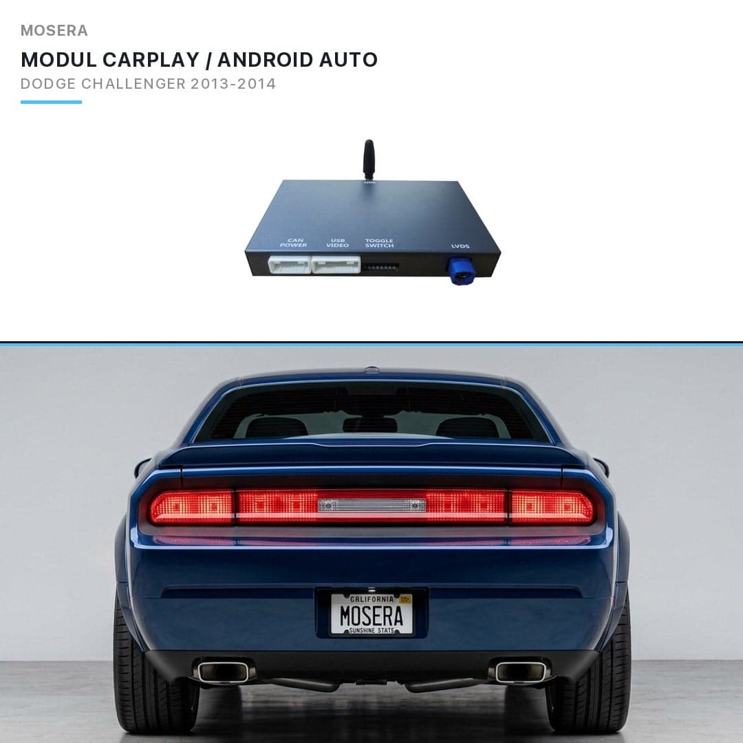 Modul CarPlay wireless Android Auto Dodge Challenger 2013-2014 Uconnect 8.4 MOSERA