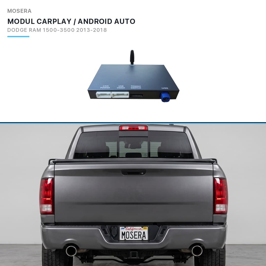 Modul CarPlay wireless Android Auto Dodge RAM 1500 2500 3500 2013-2018 Uconnect 8.4 MOSERA