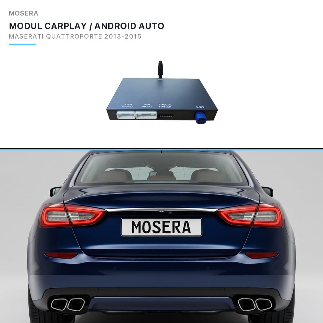 Modul CarPlay wireless Android Auto Maserati Quattroporte 2013-2015 Uconnect 8.4 MOSERA