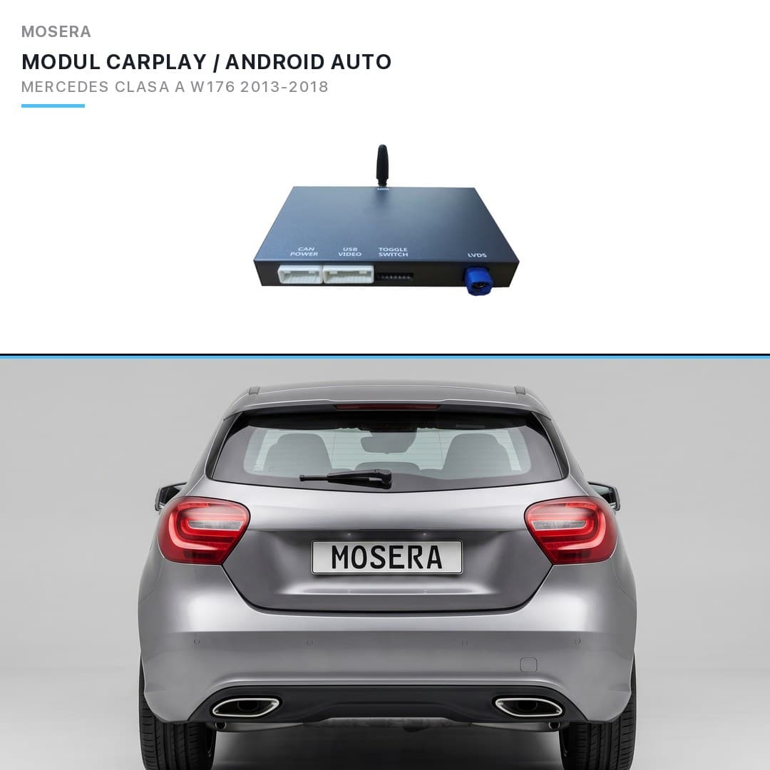 Modul CarPlay wireless Android Auto Mercedes-Benz A-Class W176 2013-2015 NTG4.5 MOSERA
