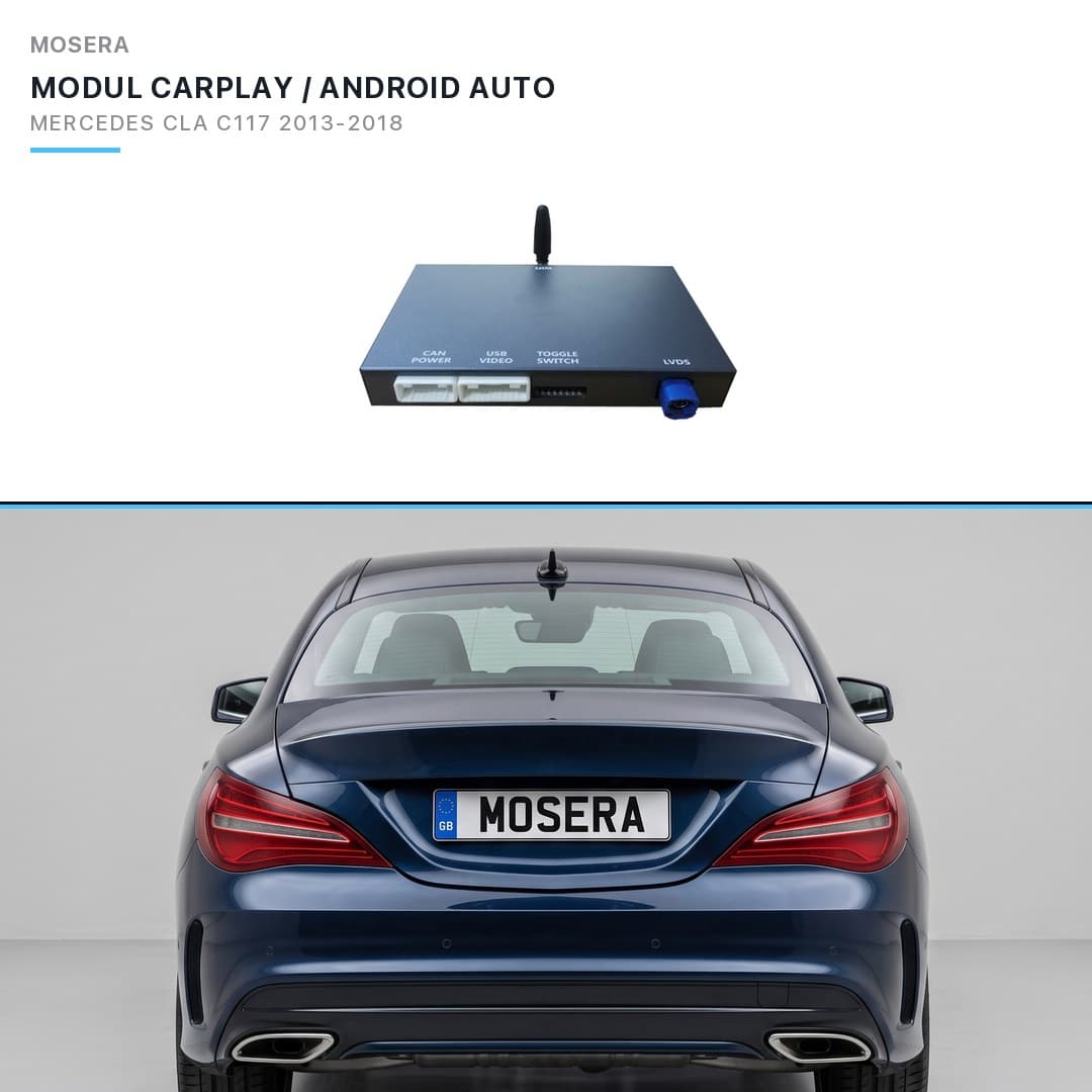Modul CarPlay wireless Android Auto Mercedes-Benz CLA C117 facelift 2015-2018 NTG5.0 MOSERA