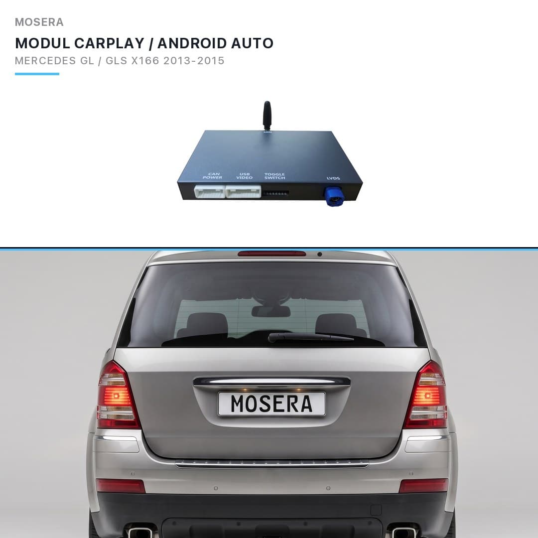 Modul CarPlay wireless Android Auto Mercedes-Benz GL GLS X166 2013-2015 NTG4.5 MOSERA