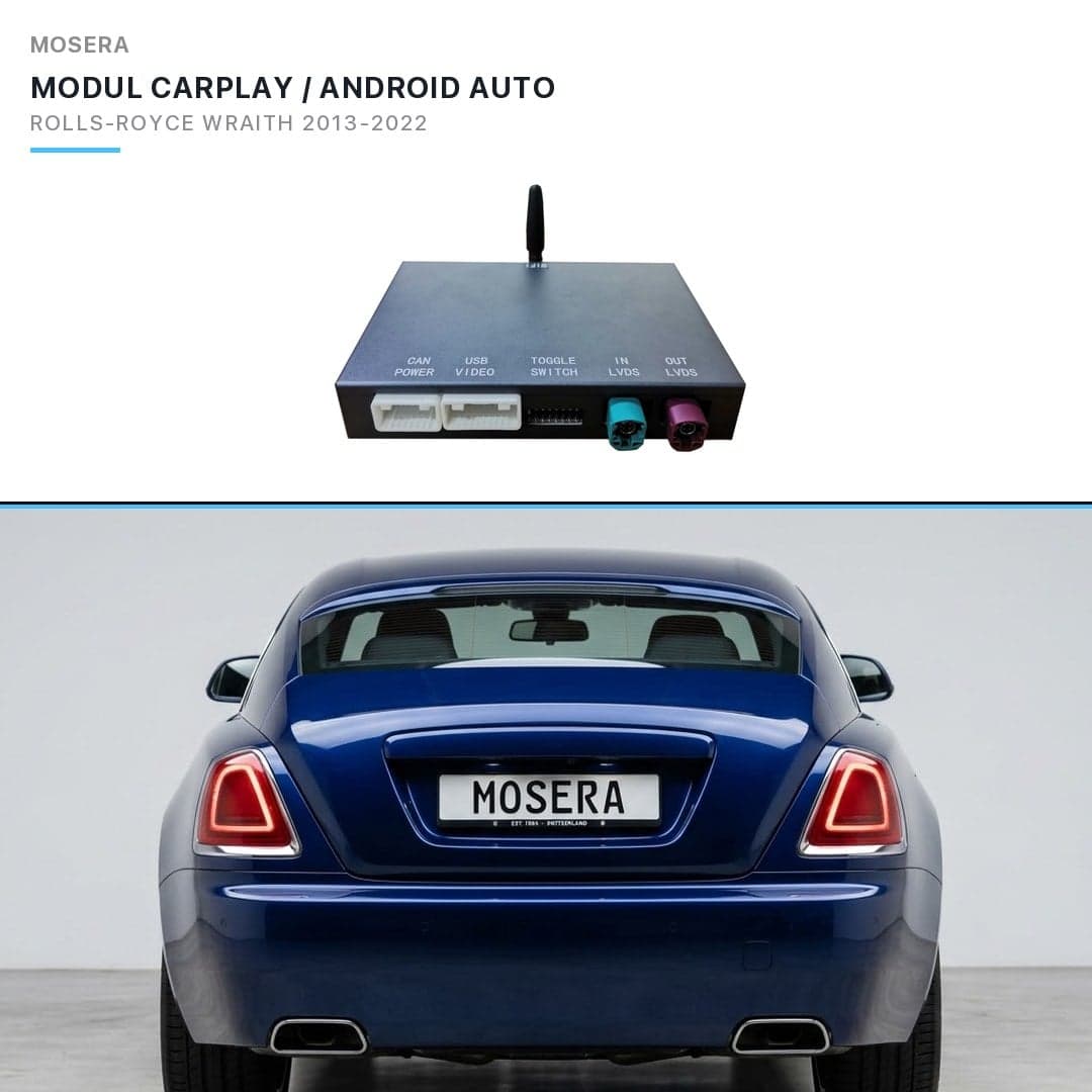 Modul CarPlay wireless Android Auto Rolls-Royce Wraith 2019-2022 EVO MOSERA