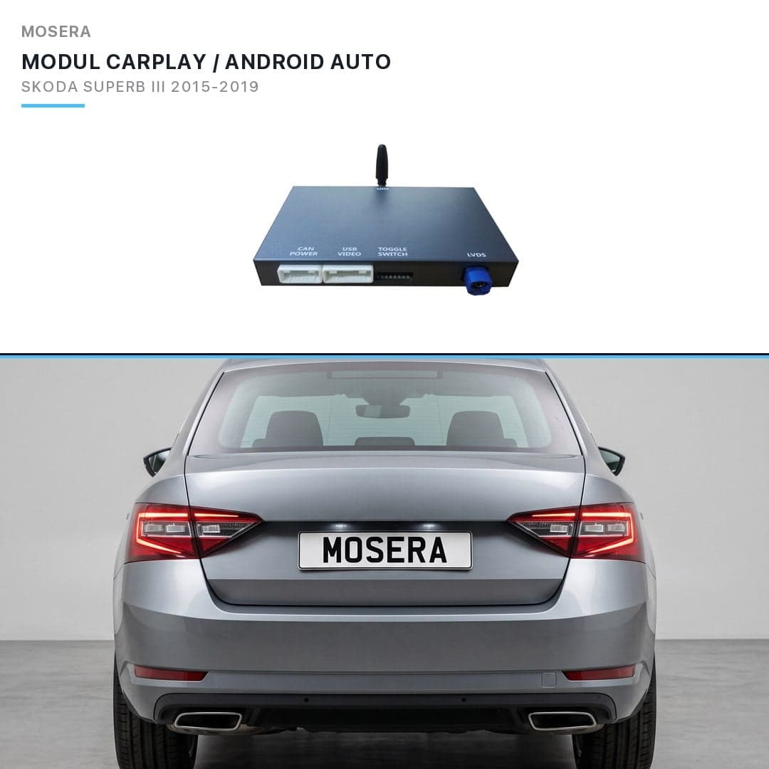 Modul CarPlay wireless Android Auto Skoda Superb III 2015-2019 MIB2 MOSERA