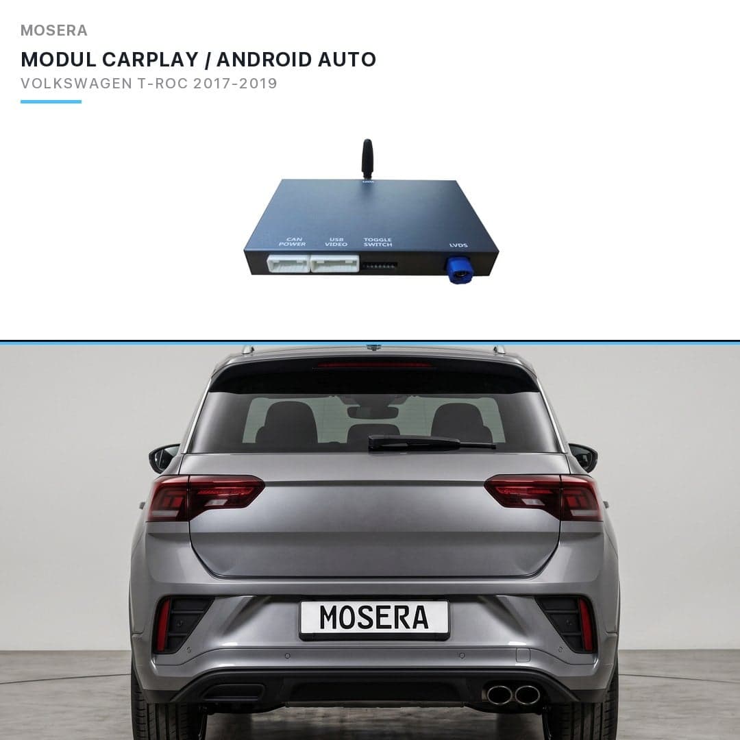 Modul CarPlay wireless Android Auto Volkswagen T-Roc 2017-2019 MIB2 MOSERA