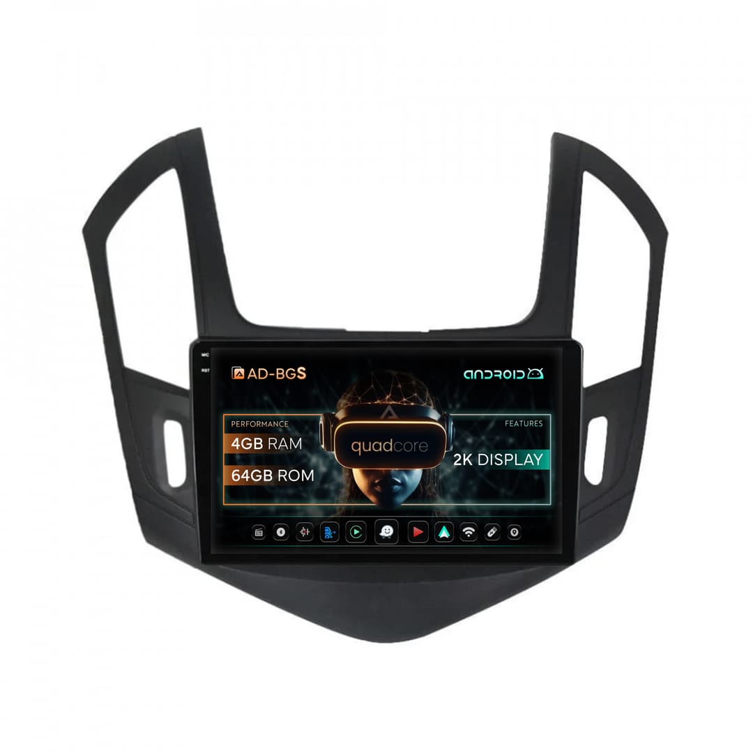 Navigatie 2K Chevrolet Cruze (2013-2015), Android, S-Quadcore 4GB RAM + 64GB ROM, 10.36 Inch - AD-BGS100042K+AD-BGRKIT244
