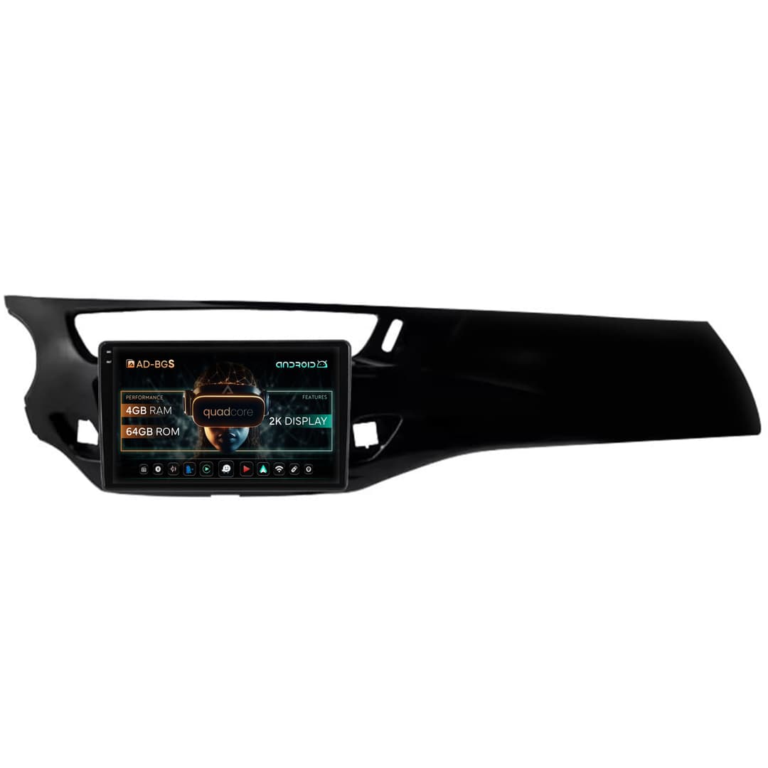 Navigatie 2K Citroen C3 II (2009-2016), Android, S-Quadcore 4GB RAM + 64GB ROM, 9.5 Inch - AD-BGS90042K+AD-BGRKIT341