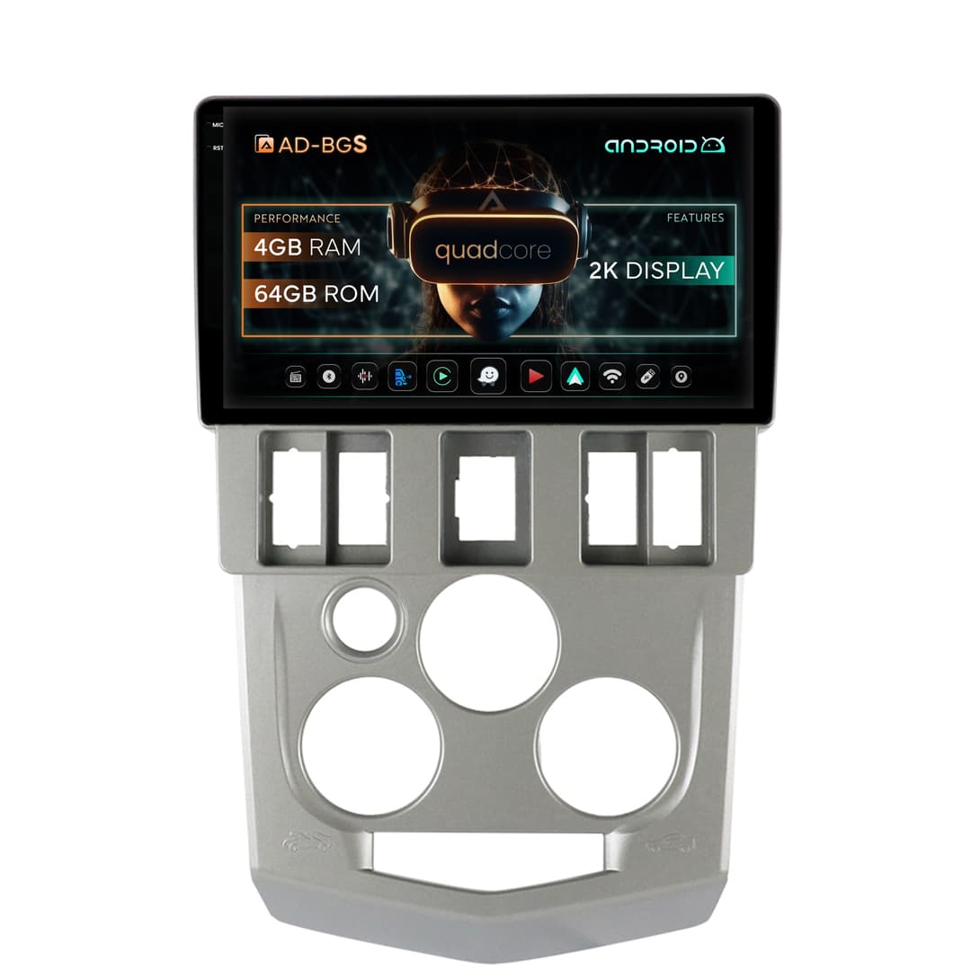 Navigatie 2K Dacia Logan PH1 (2004-2009), Android, S-Quadcore 4GB RAM + 64GB ROM, 9.5 Inch - AD-BGS90042K+AD-BGRKIT368