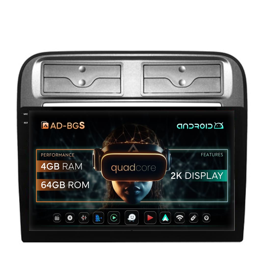 Navigatie 2K Fiat Punto Linea (2007-2014), Android, S-Quadcore 4GB RAM + 64GB ROM, 9.5 Inch - AD-BGS90042K+AD-BGRKIT157