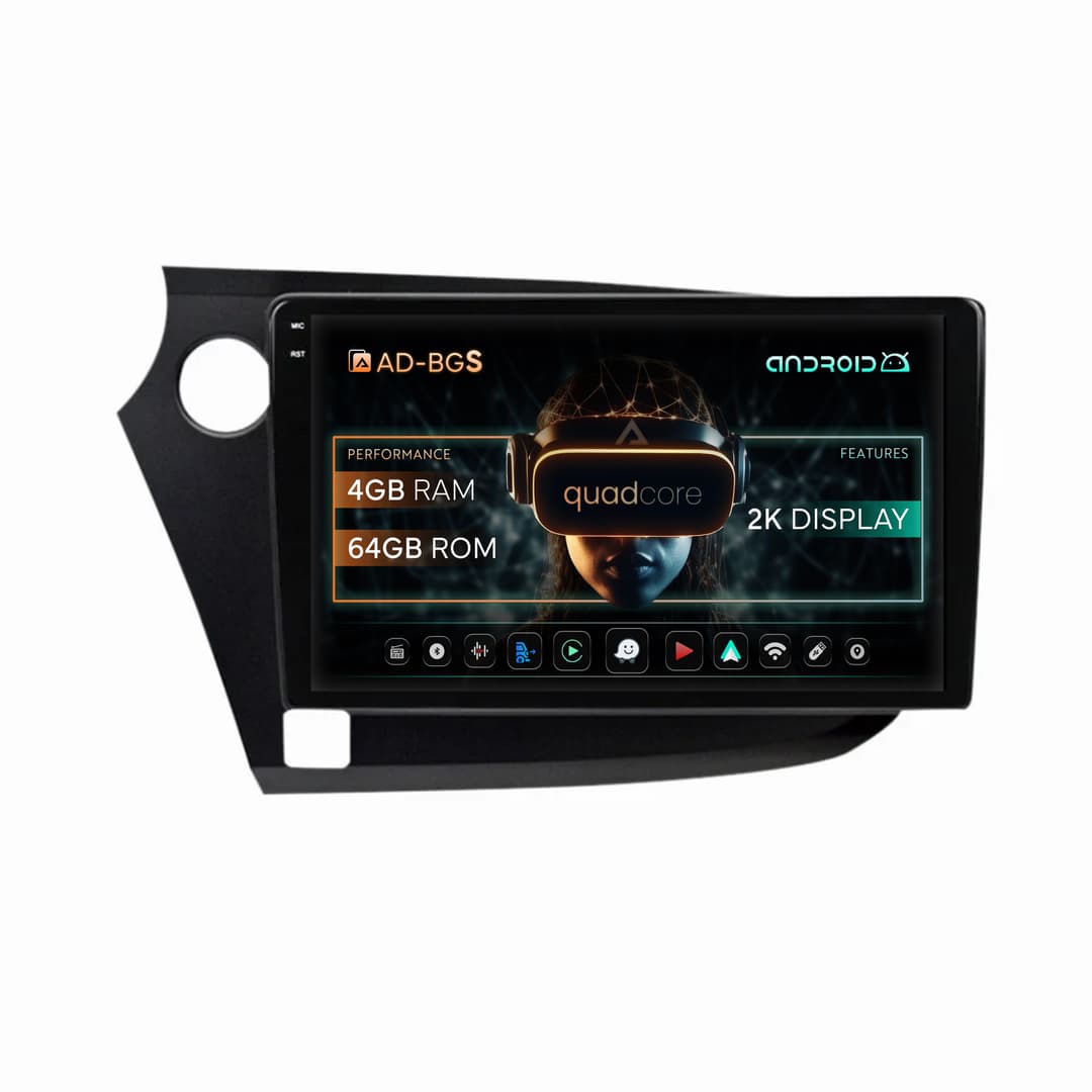 Navigatie 2K Honda Insight (2009-2014), Android, S-Quadcore 4GB RAM + 64GB ROM, 10.36 Inch - AD-BGS90042K+AD-BGRKIT009