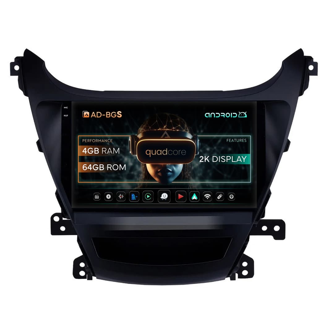 Navigatie 2K Hyundai Elantra (2012-2014), Android, S-Quadcore 4GB RAM + 64GB ROM, 9Inch - AD-BGS90042K+AD-BGRKIT177