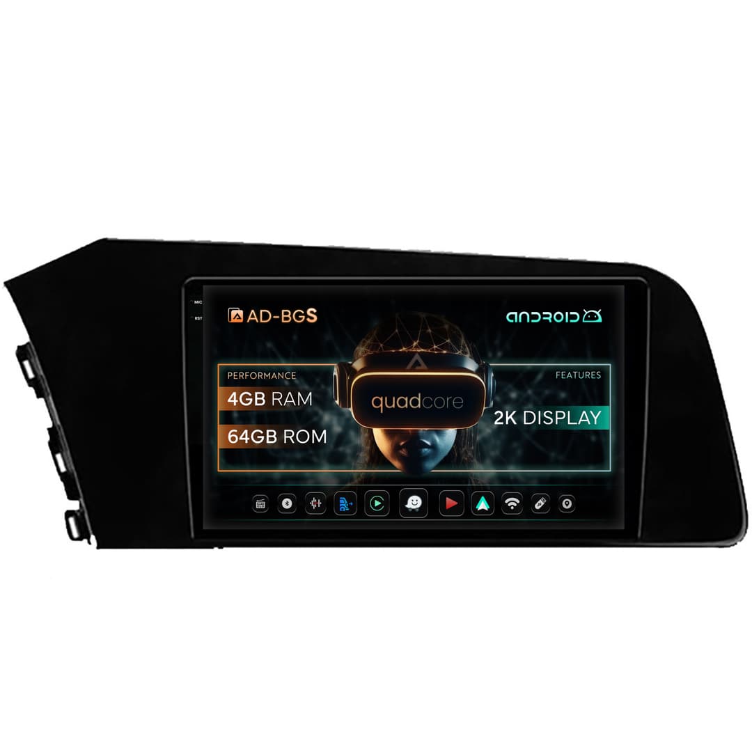 Navigatie 2K Hyundai Elantra (2020-Prezent), Android, S-Quadcore 4GB RAM + 64GB ROM, 9Inch - AD-BGS90042K+AD-BGRKIT227