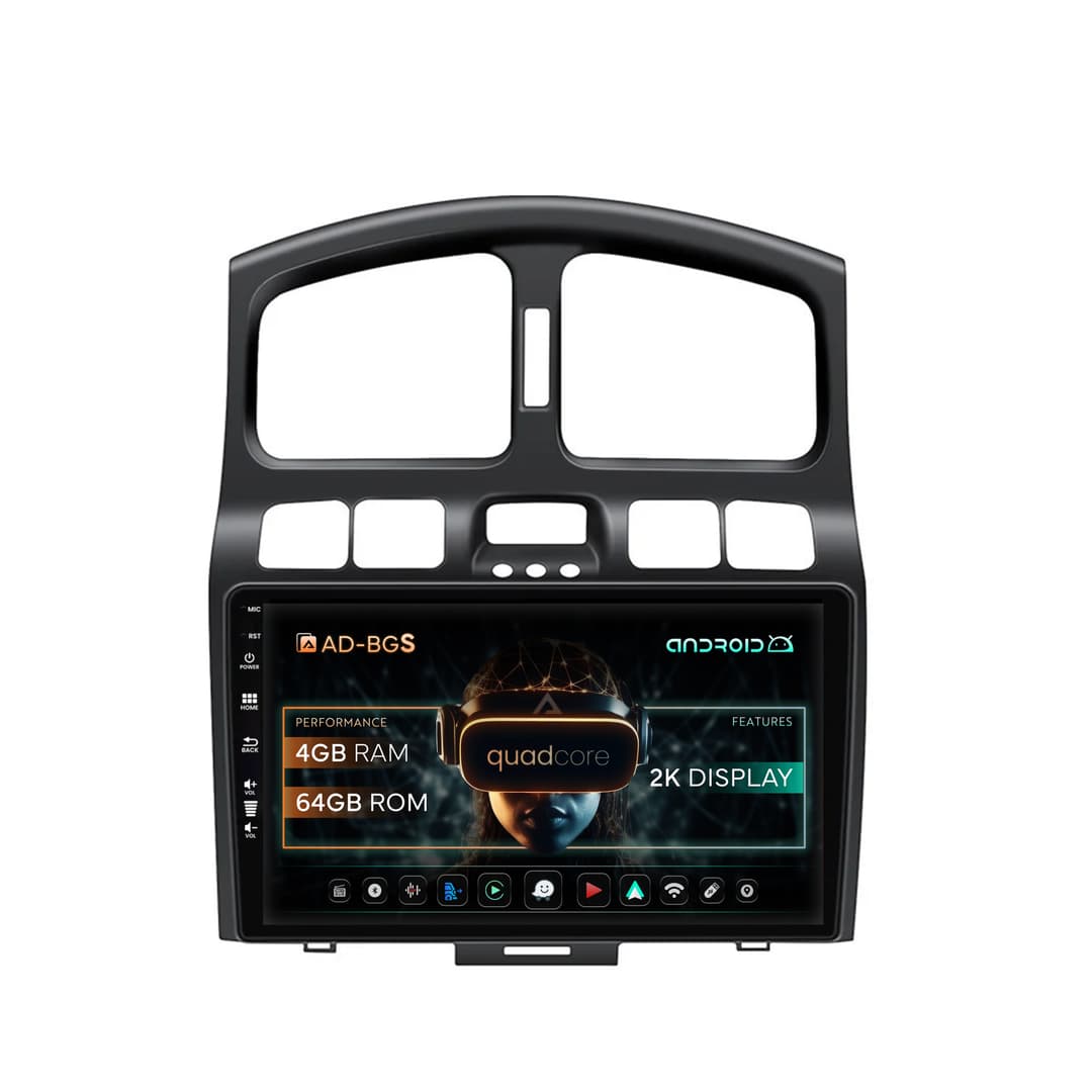 Navigatie 2K Hyundai Santa Fe (2001-2005), Android, S-Quadcore 4GB RAM + 64GB ROM, 9.5 Inch - AD-BGS90042K+AD-BGRKIT210V2