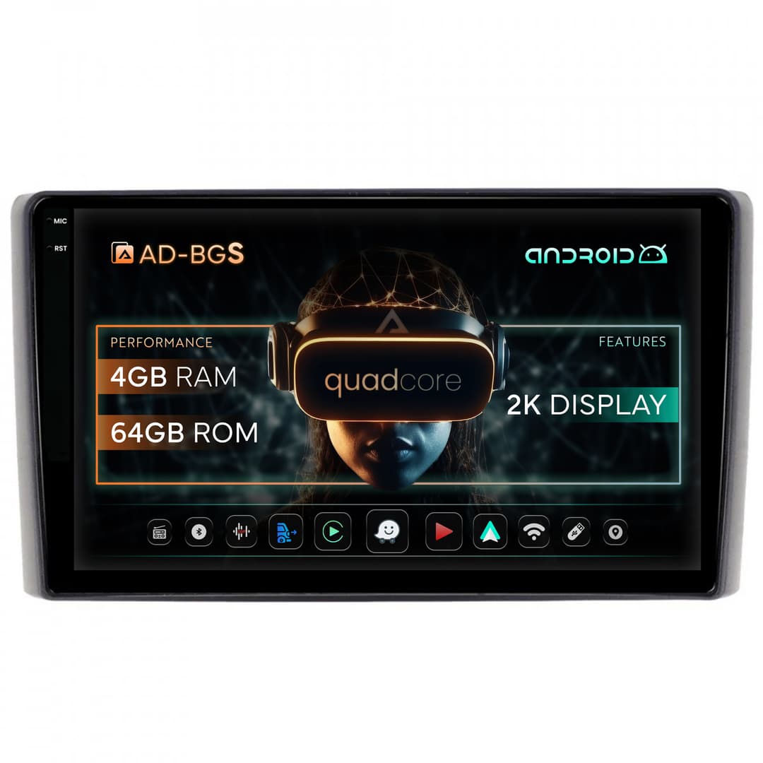 Navigatie 2K Iveco Daily (2006-2014), Android, S-Quadcore 4GB RAM + 64GB ROM, 9.5 Inch - AD-BGS90042K+AD-BGRKIT361V2