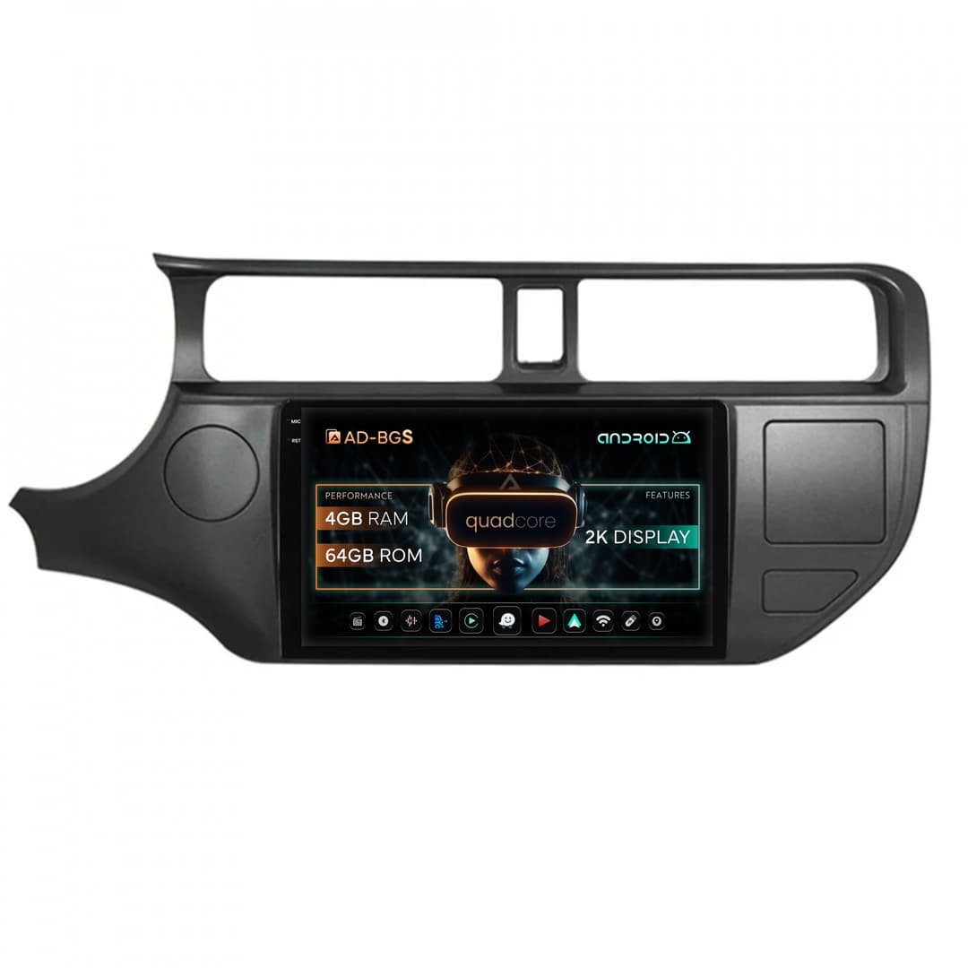 Navigatie 2K Kia Rio (2011-2014), Android, S-Quadcore 4GB RAM + 64GB ROM, 9.5 Inch - AD-BGS90042K+AD-BGRKIT226