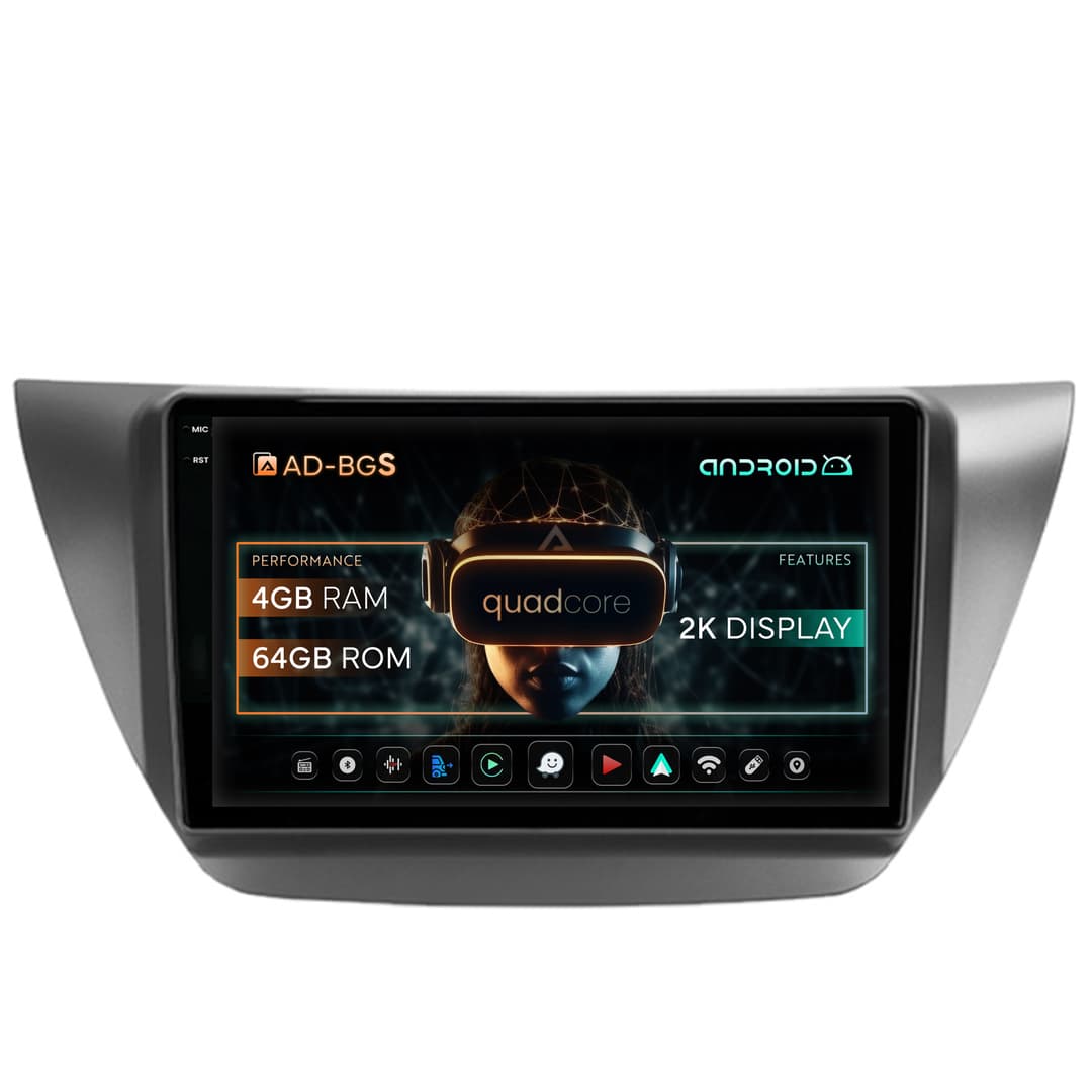 Navigatie 2K Mitsubishi Lancer (2003-2007), Android, S-Quadcore 4GB RAM + 64GB ROM, 9.5 Inch - AD-BGS90042K+AD-BGRKIT282