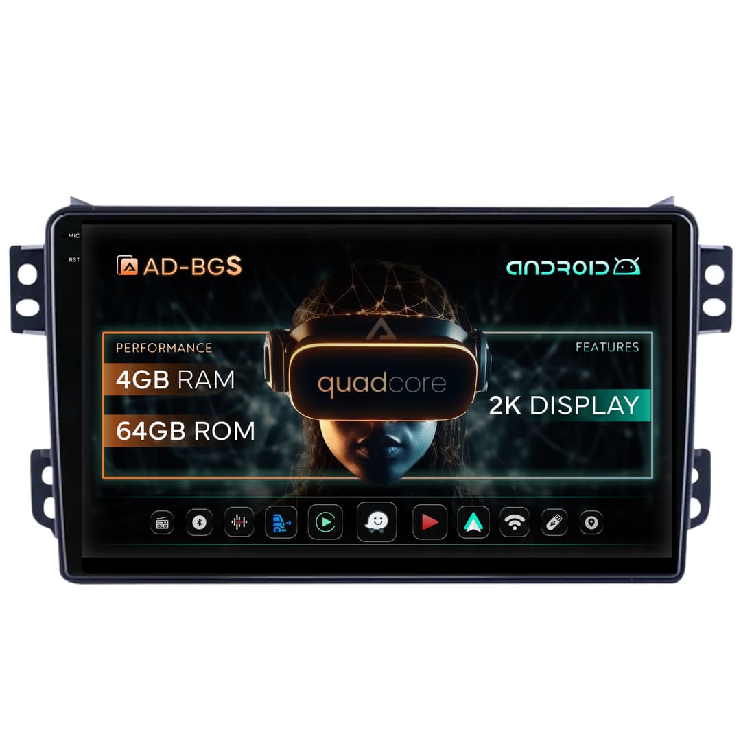 Navigatie 2K Opel Agila Suzuki Splash (2007-2014), Android, S-Quadcore 4GB RAM + 64GB ROM, 9.5 Inch - AD-BGS90042K+AD-BGRKIT388V2