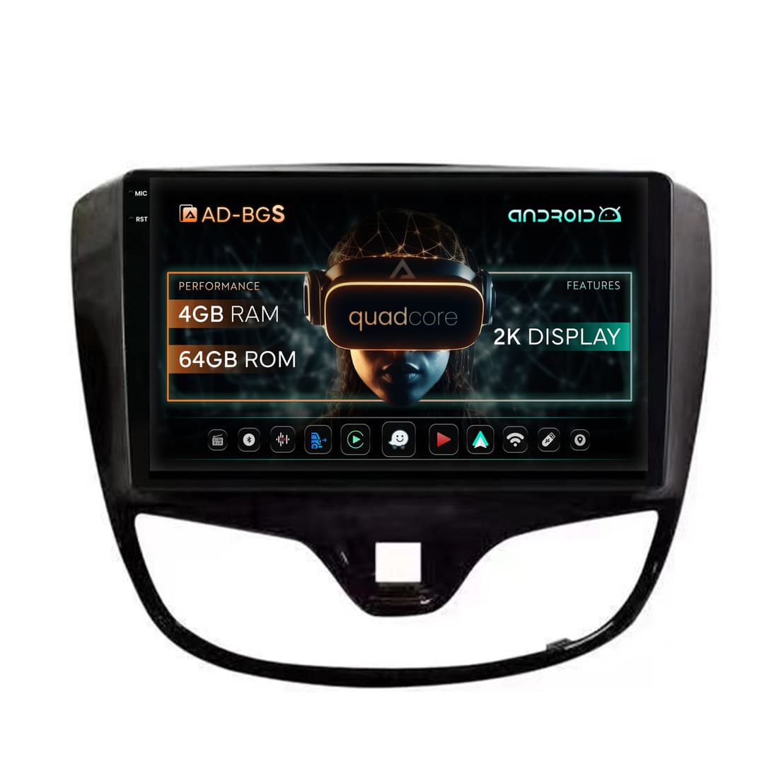 Navigatie 2K Opel Karl (2015-2019), Android, S-Quadcore 4GB RAM + 64GB ROM, 9.5 Inch - AD-BGS90042K+AD-BGRKIT385
