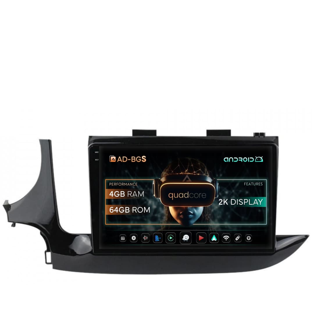 Navigatie 2K Opel Mokka (2016-Prezent), Android, S-Quadcore 4GB RAM + 64GB ROM, 9.5 Inch - AD-BGS90042K+AD-BGRKIT250