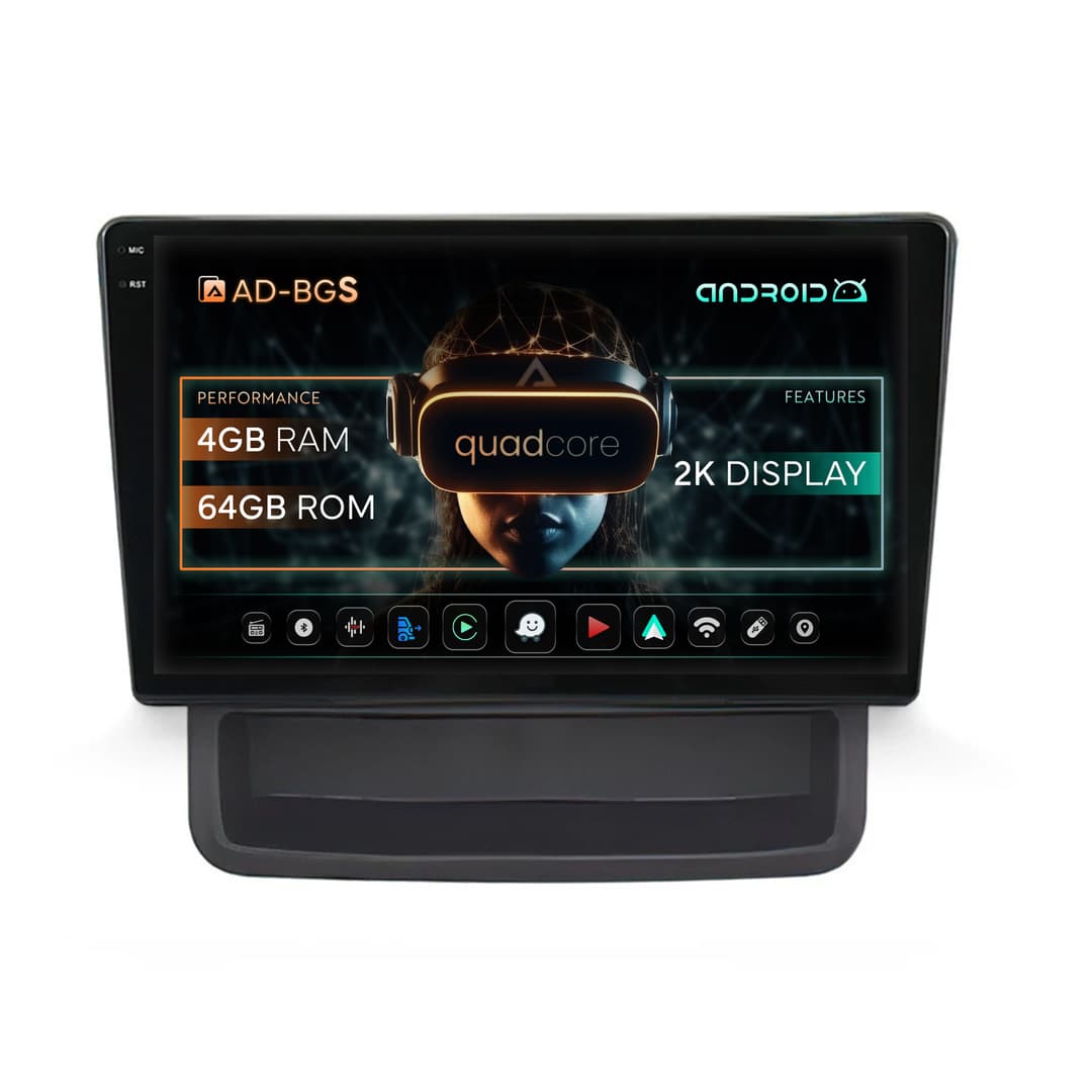 Navigatie 2K Opel Vivaro Renault Trafic (2010-2014), Android, S-Quadcore 4GB RAM + 64GB ROM, 10.36 Inch - AD-BGS100042K+AD-BGRKIT392