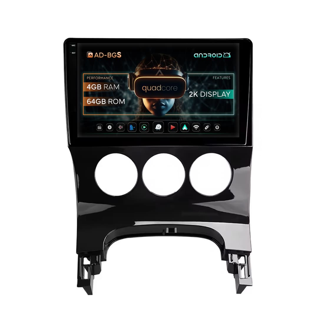 Navigatie 2K Peugeot 3008 5008, Android, S-Quadcore 4GB RAM + 64GB ROM, 9.5 Inch - AD-BGS90042K+AD-BGRKIT260