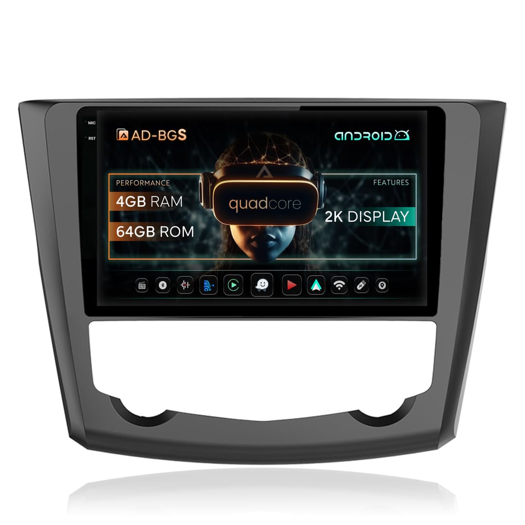 Navigatie 2K Renault Kadjar, Android, S-Quadcore 4GB RAM + 64GB ROM, 9.5 Inch - AD-BGS90042K+AD-BGRKIT364