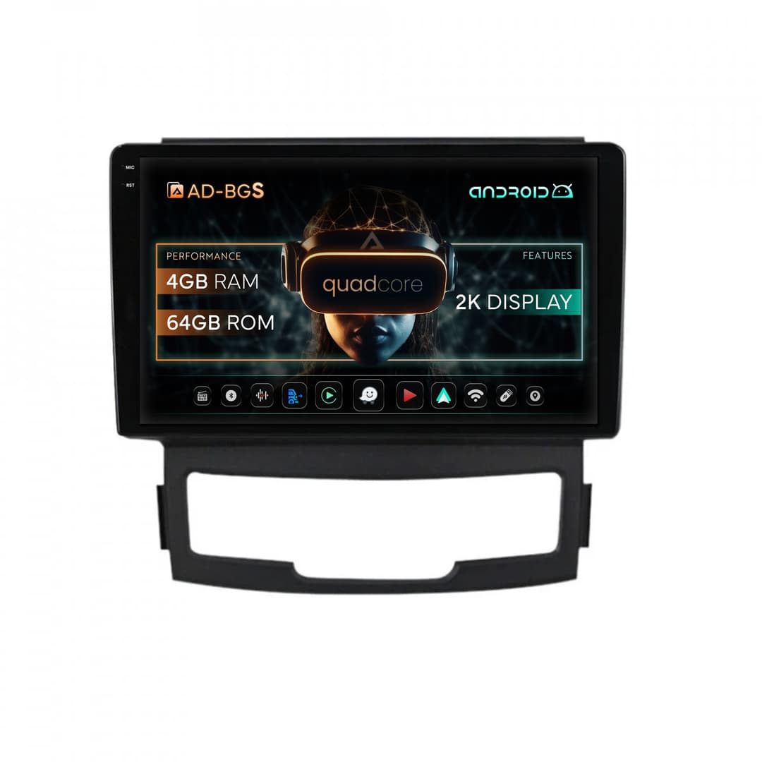 Navigatie 2K Ssang Yong Korando (2010-2013), Android, S-Quadcore 4GB RAM + 64GB ROM, 9.5 Inch - AD-BGS90042K+AD-BGRKIT432