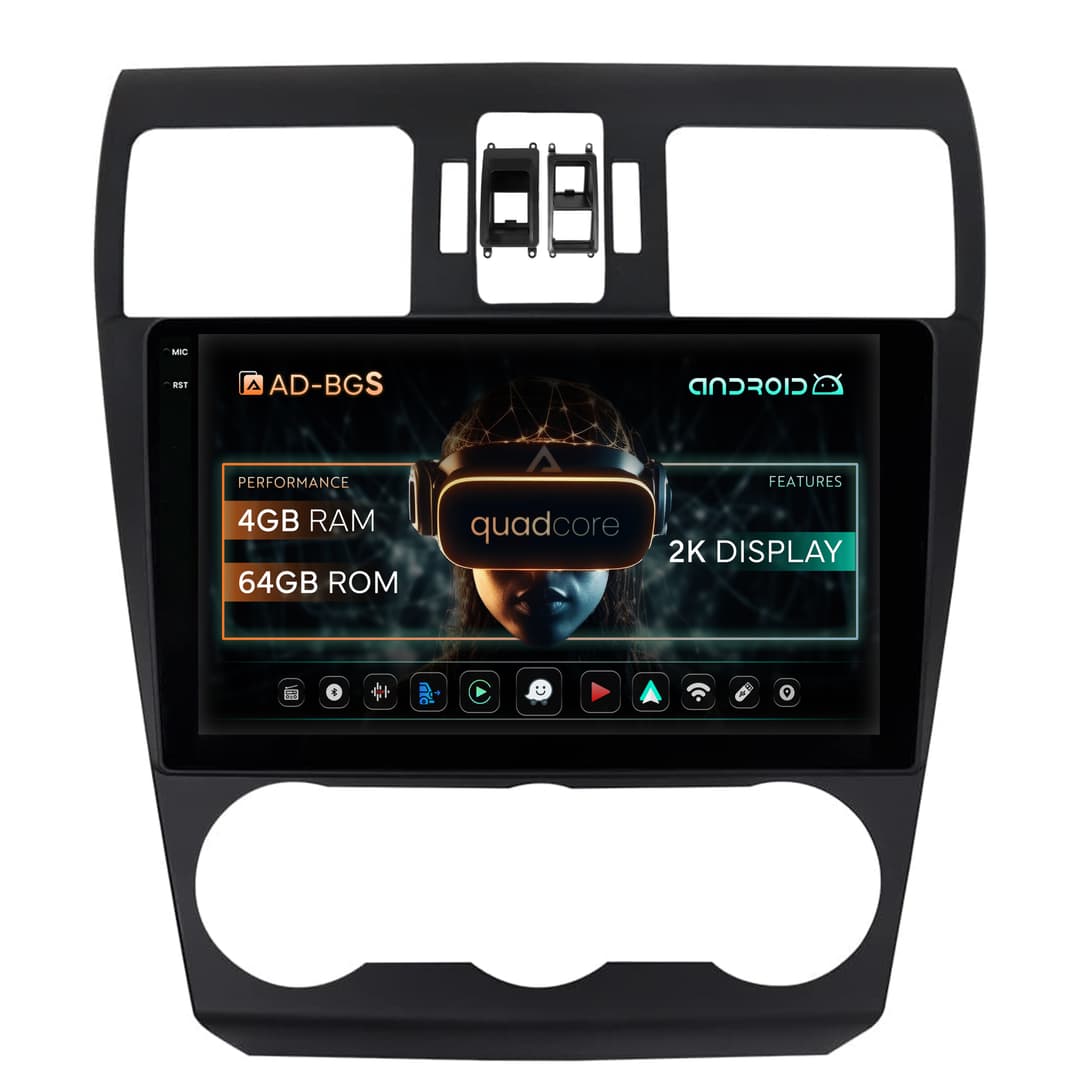 Navigatie 2K Subaru Forester (2012-2018), Android, S-Quadcore 4GB RAM + 64GB ROM, 9.5 Inch - AD-BGS90042K+AD-BGRKIT334