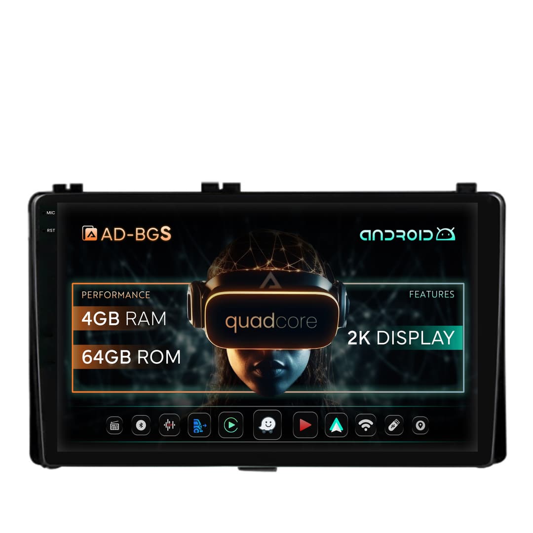 Navigatie 2K Toyota Auris Corolla (2016-2018), Android, S-Quadcore 4GB RAM + 64GB ROM, 9.5 Inch - AD-BGS90042K+AD-BGRKIT089AV2