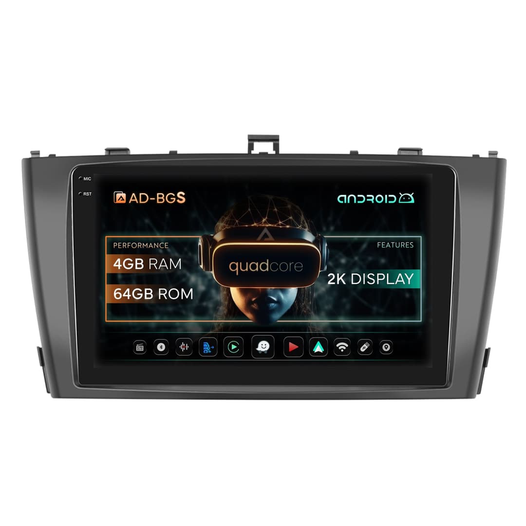 Navigatie 2K Toyota Avensis (2009-2015), Android, S-Quadcore 4GB RAM + 64GB ROM, 9.5 Inch - AD-BGS90042K+AD-BGRKIT093-B