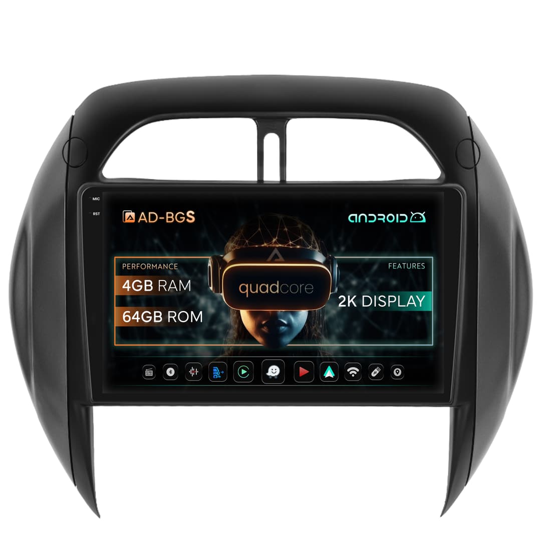 Navigatie 2K Toyota RAV4 (2003-2005), Android, S-Quadcore 4GB RAM + 64GB ROM, 9.5 Inch - AD-BGS90042K+AD-BGRKIT109V4