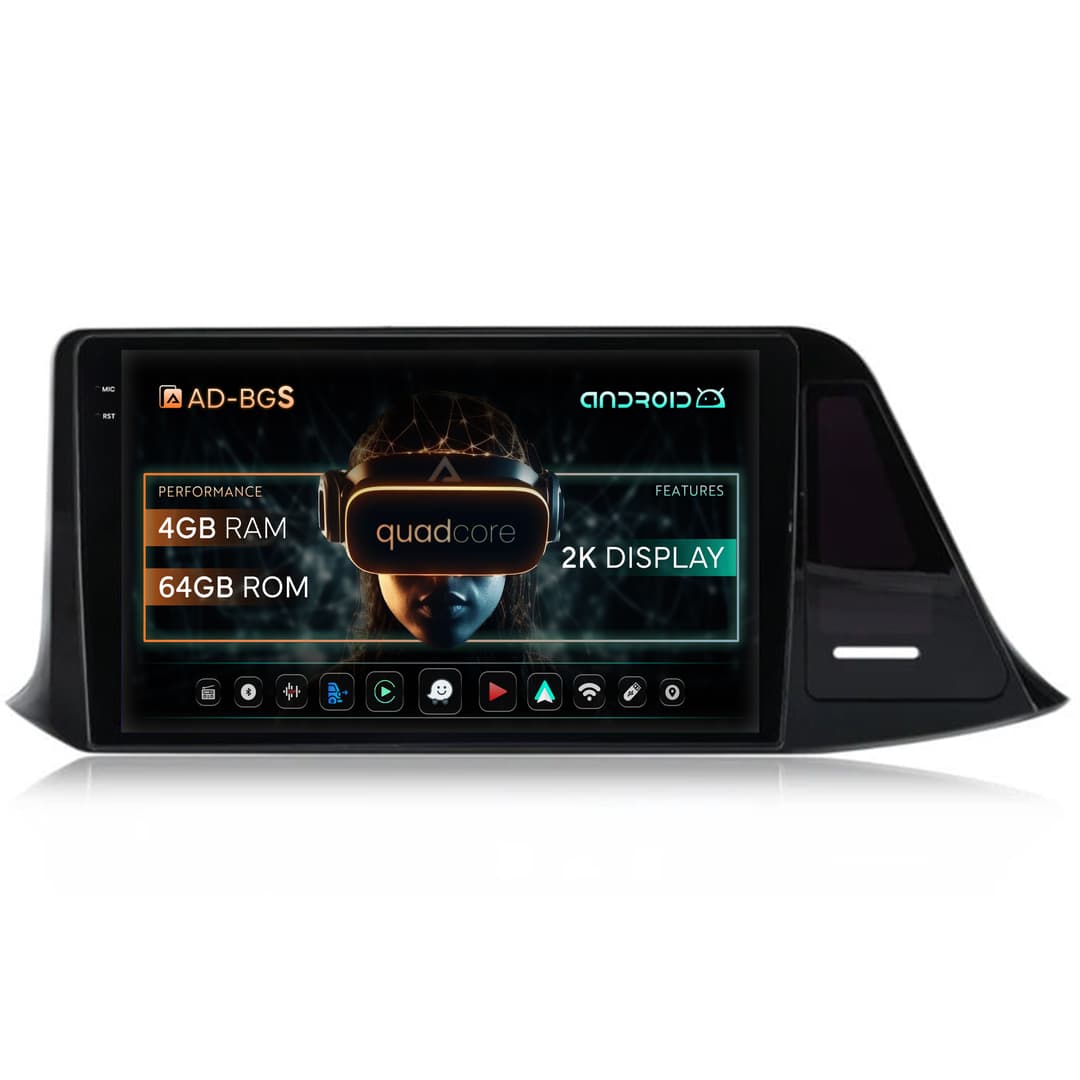 Navigatie 2K Toyota Toyota C-HR (2016-2020), Android, S-Quadcore 4GB RAM + 64GB ROM, 9.5 Inch - AD-BGS90042K+AD-BGRKIT074