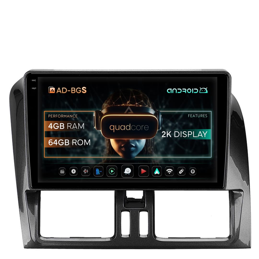 Navigatie 2K Volvo XC60 (2014-2019), Android, S-Quadcore 4GB RAM + 64GB ROM, 9.5 Inch - AD-BGS90042K+AD-BGRKIT400-1419