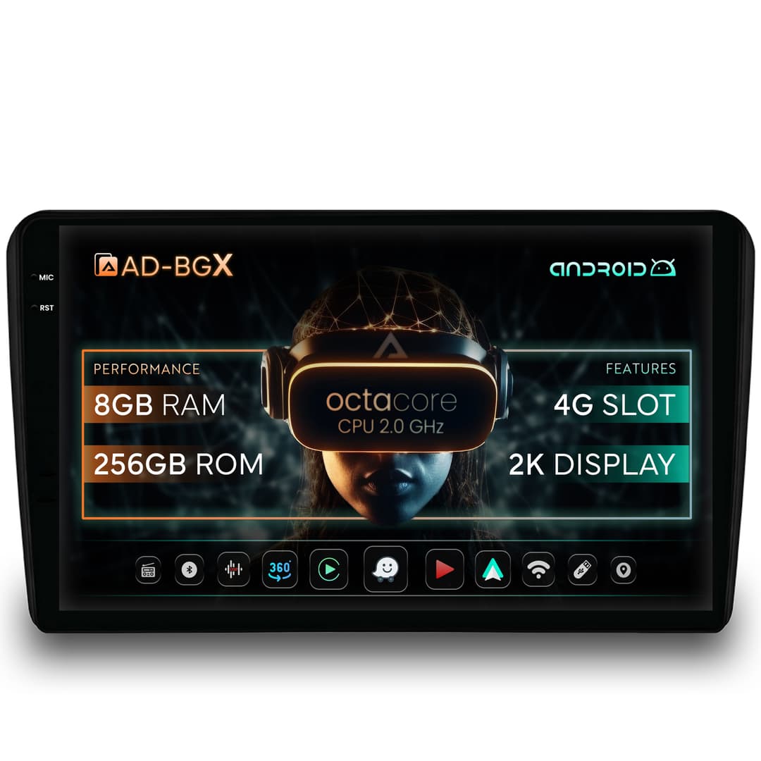 Navigatie Audi A3 S3 RS3, Android, X-Octacore 8GB RAM + 256GB ROM, 9.5 Inch - AD-BGX9008+AD-BGRKIT424