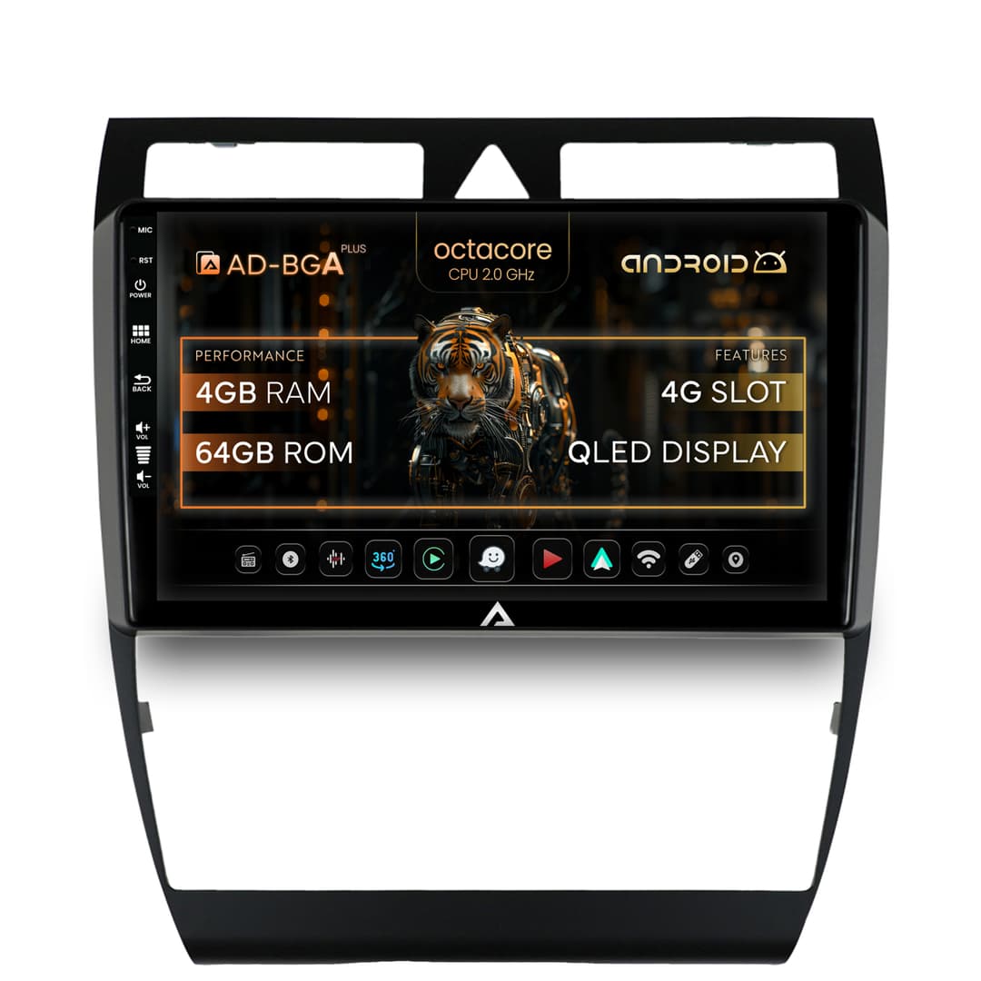 Navigatie Audi A6 (1999-2004), Android, A-Octacore 4GB RAM + 64GB ROM, 9 Inch - AD-BGA9004+AD-BGRKIT429