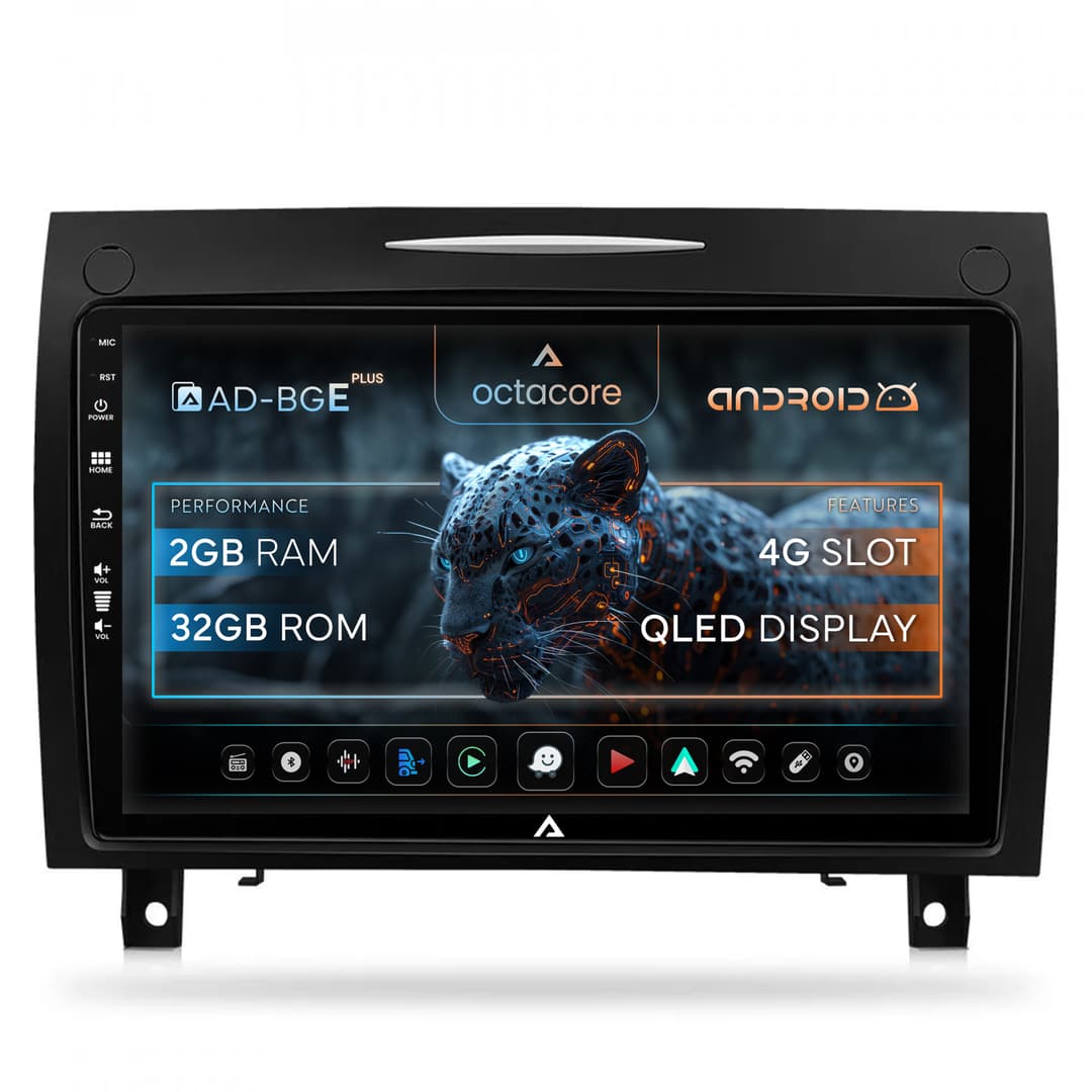 Navigatie Benz SLK (2006-2010), Android, E-Octacore 2GB RAM + 32GB ROM, 9 Inch - AD-BGE9002+AD-BGRKIT406V2