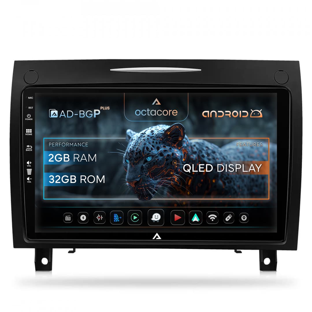 Navigatie Benz SLK (2006-2010), Android, P-Octacore 2GB RAM + 32GB ROM, 9 Inch - AD-BGP9002+AD-BGRKIT406V2