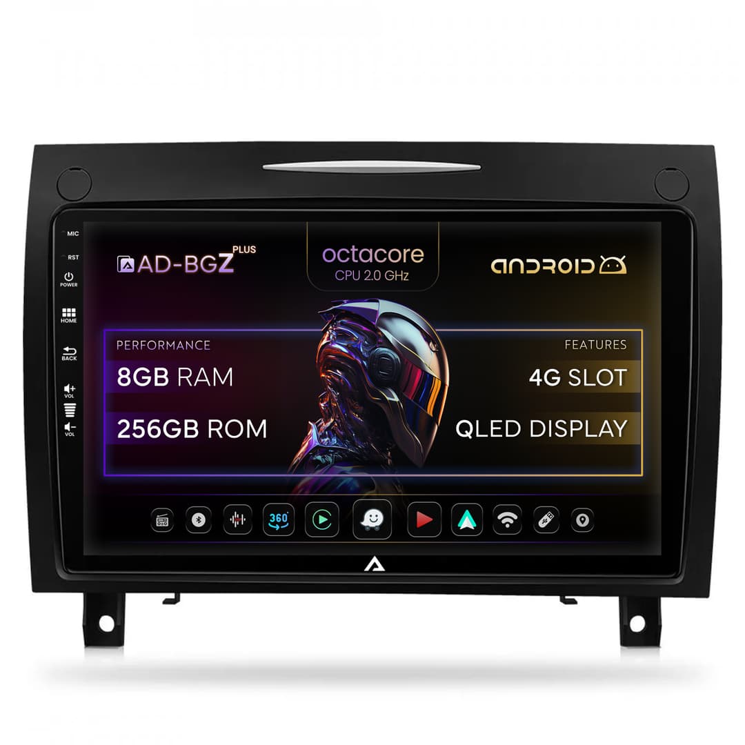 Navigatie Benz SLK (2006-2010), Android, Z-Octacore 8GB RAM + 256GB ROM, 9 Inch - AD-BGZ9008+AD-BGRKIT406V2