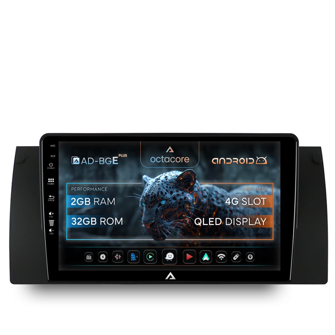 Navigatie BMW E39 E53 E38, Android, E-Octacore 2GB RAM + 32GB ROM, 9 Inch - AD-BGE9002+AD-BGRKIT396
