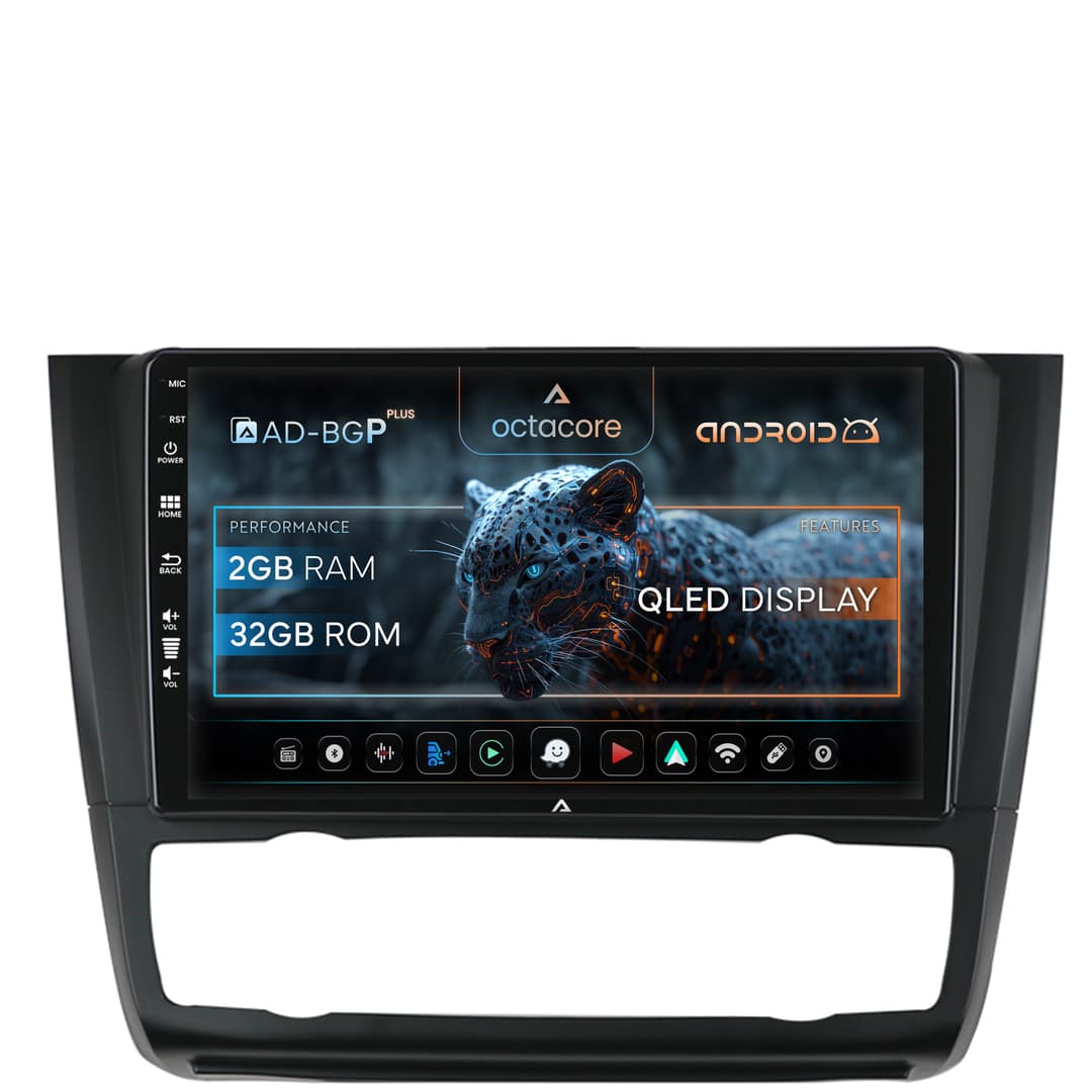Navigatie BMW Seria 1 E87 (2007-2011), Clima Automata, Android, P-Octacore 2GB RAM + 32GB ROM, 9 Inch - AD-BGP9002+AD-BGRKIT399