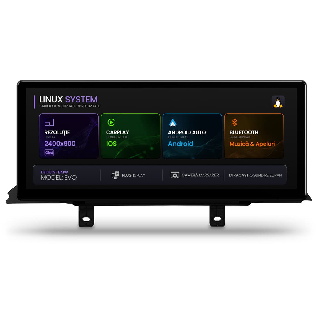 Navigatie BMW Seria 2 F22 (2017-2021), Linux OS OEM, Varianta EVO, CarPlay Android Auto Wireless, MirrorLink, Camera AHD, 12.3 Inch -