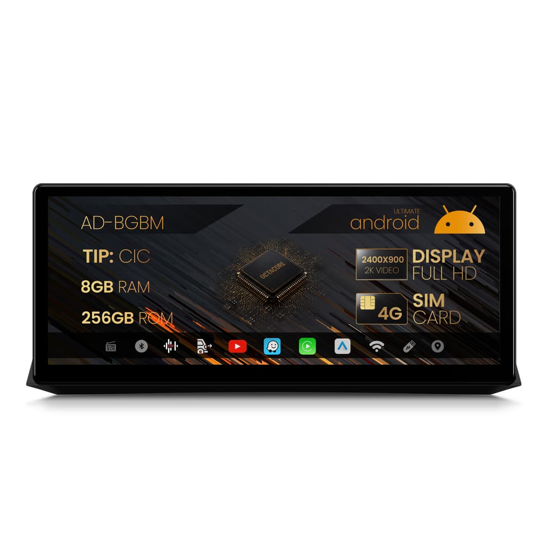 Navigatie BMW Seria 5 E60 E61, M5 (2009-2012), Varianta CIC, Android, BM-Octacore 8GB RAM + 256GB ROM, 12.3 Inch - AD-BGBM12008CI+AD-BGRKITBM001