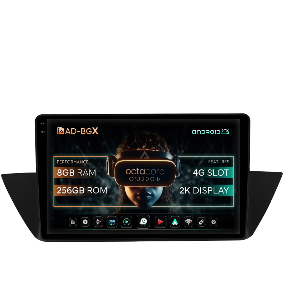 Navigatie BMW X1 (2009-2015), Android, X-Octacore 8GB RAM + 256GB ROM, 10.36 Inch - AD-BGX10008+AD-BGRKIT394