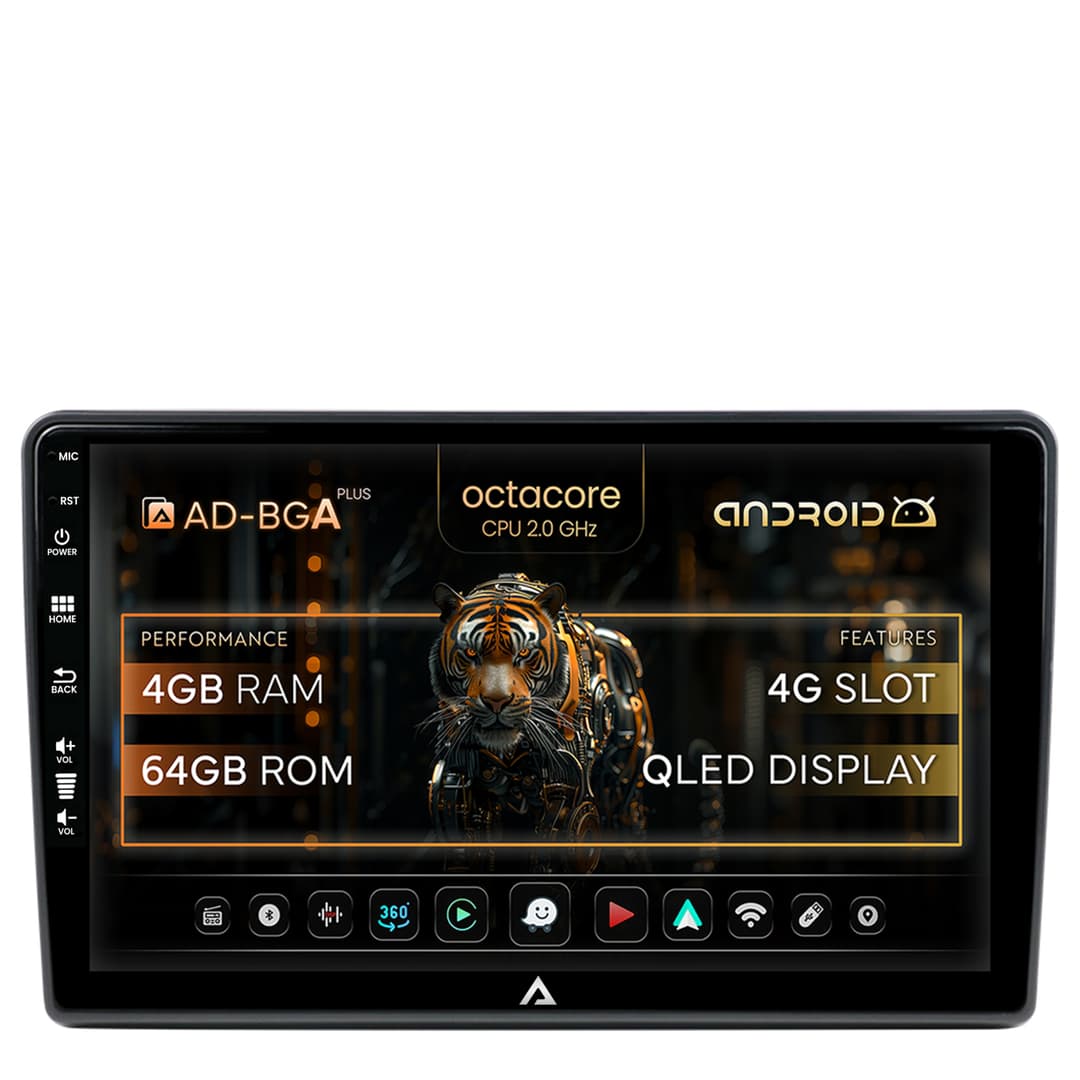 Navigatie Citroen Nemo Fiat Fiorino Peugeot Bipper (2007-2021), Android, A-Octacore 4GB RAM + 64GB ROM, 10.1 Inch - AD-BGA10004+AD-BGRKIT331