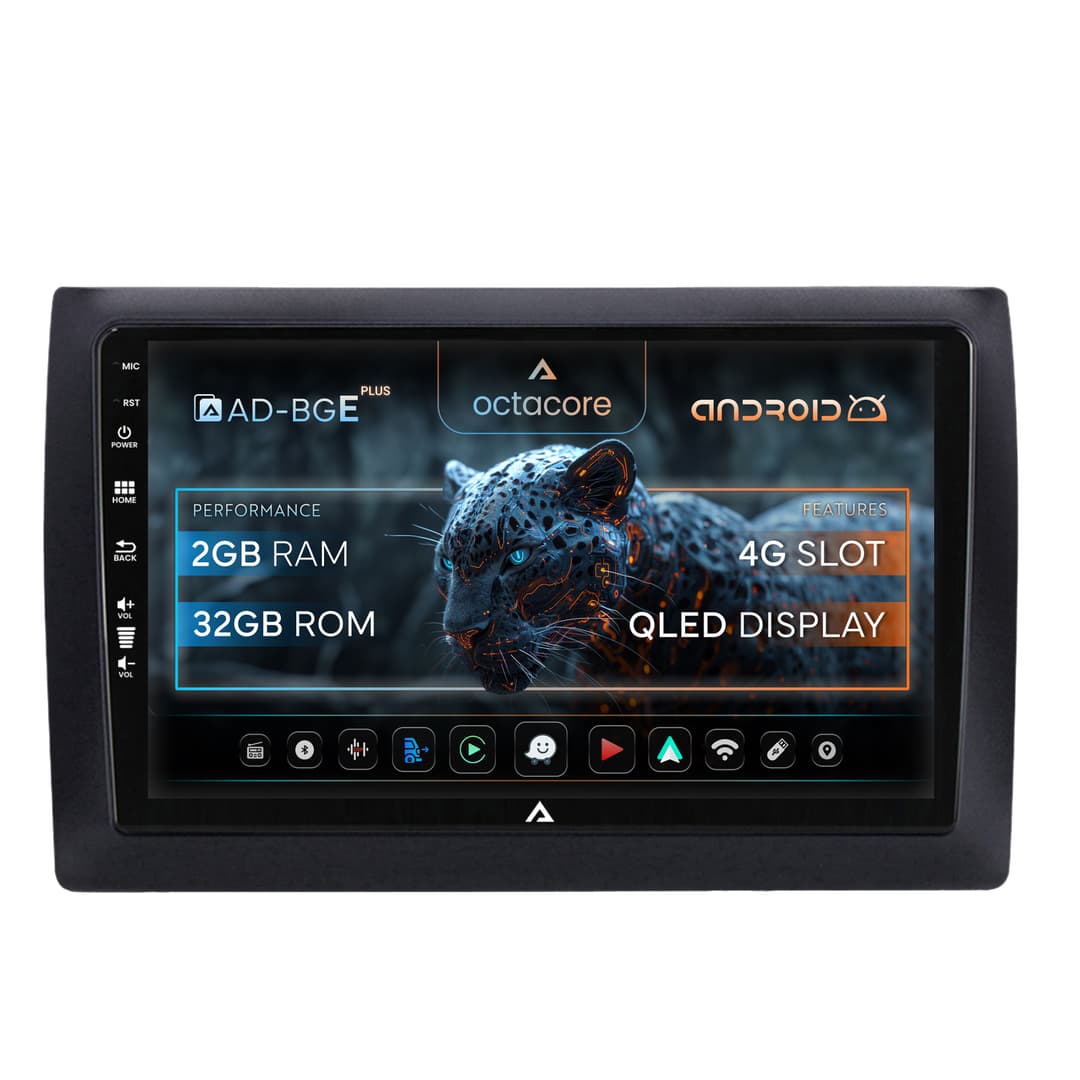 Navigatie Fiat Stilo Android, E-Octacore 2GB RAM + 32GB ROM, 9 Inch - AD-BGE9002+AD-BGRKIT356V2
