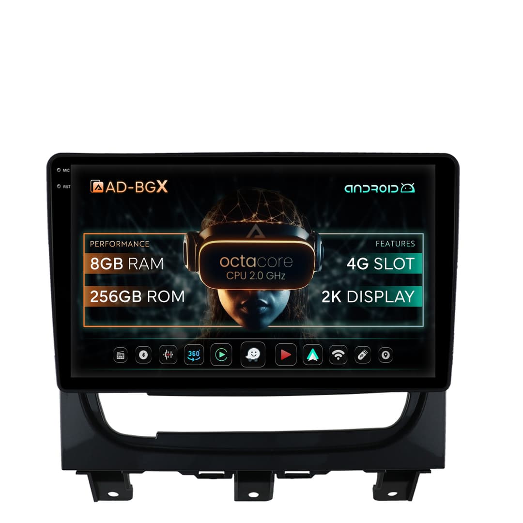 Navigatie Fiat Strada Idea (2011-2016), Android, X-Octacore 8GB RAM + 256GB ROM, 9.5 Inch - AD-BGX9008+AD-BGRKIT350