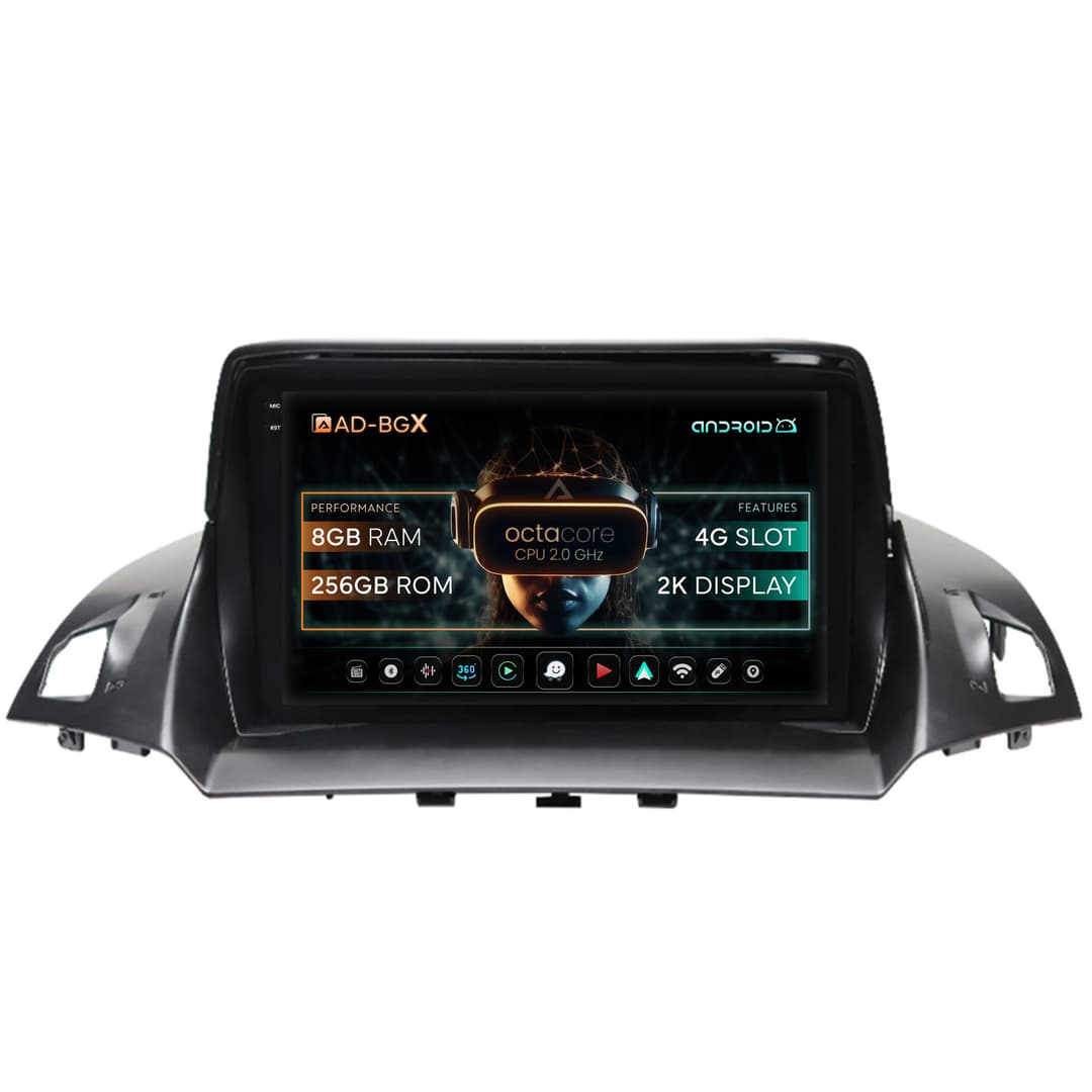 Navigatie Ford Kuga C-Max (2013-2018), Android, X-Octacore 8GB RAM + 256GB ROM, 9.5 Inch - AD-BGX9008+AD-BGRKIT114