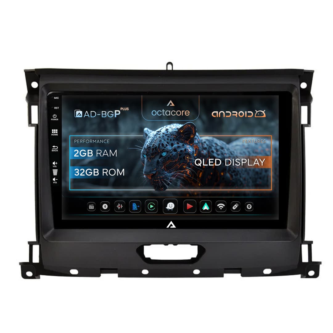 Navigatie Ford Ranger (2015-2022), Android, P-Octacore 2GB RAM + 32GB ROM, 9 Inch - AD-BGP9002+AD-BGRKIT120V2